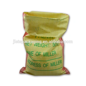 Yellow high quality empty sugar, nut, seed bag