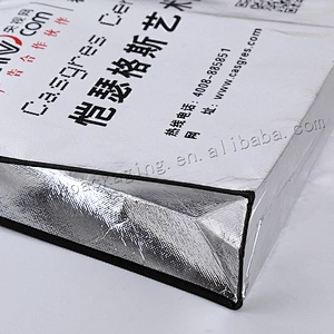 Customized bopp laminated silver and gold plastic Non Woven Shopping Bag with printing