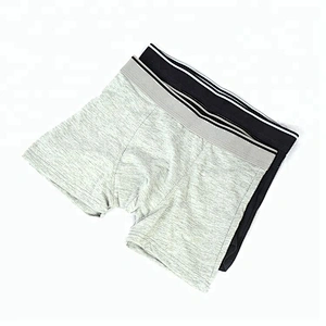 Custom Plain Cotton Double Layer Man Boxer underwear