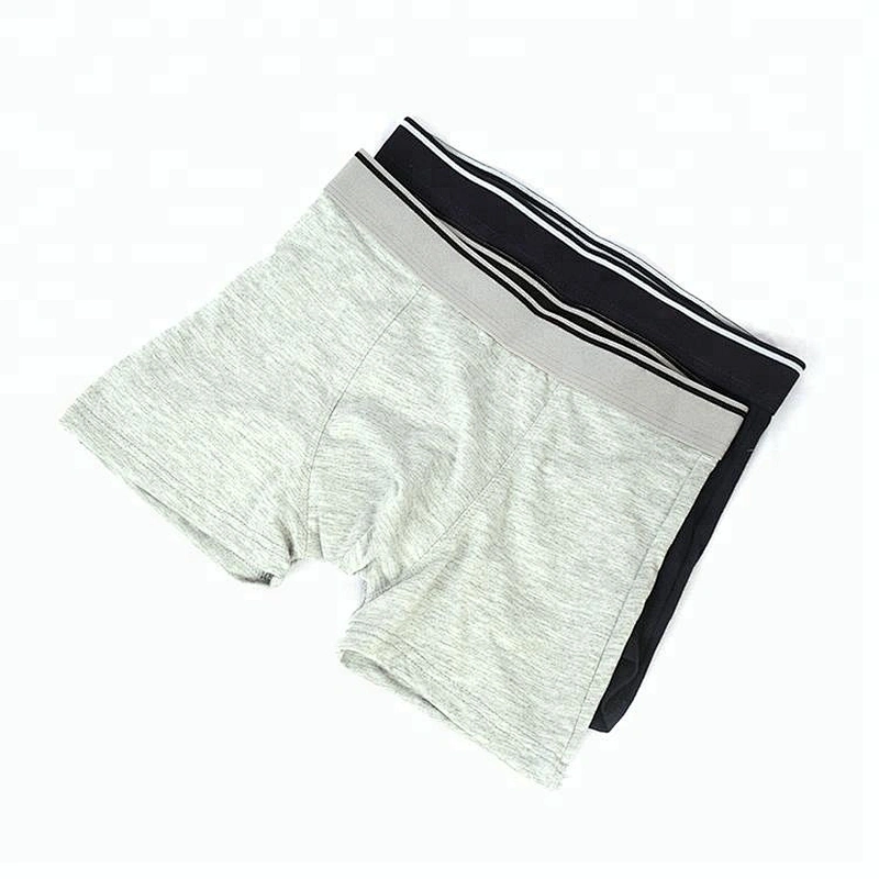 Custom Plain Cotton Double Layer Man Boxer underwear