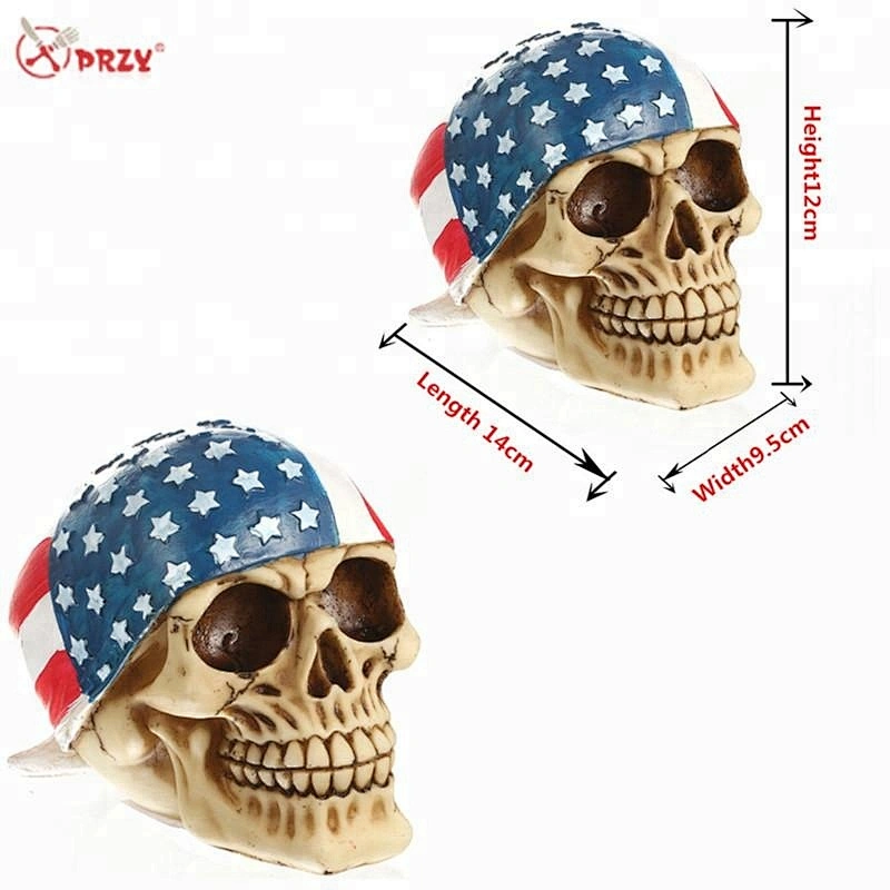 QT0003 Silicone halloween skull Silica gel mold 3d American flag skull head mould