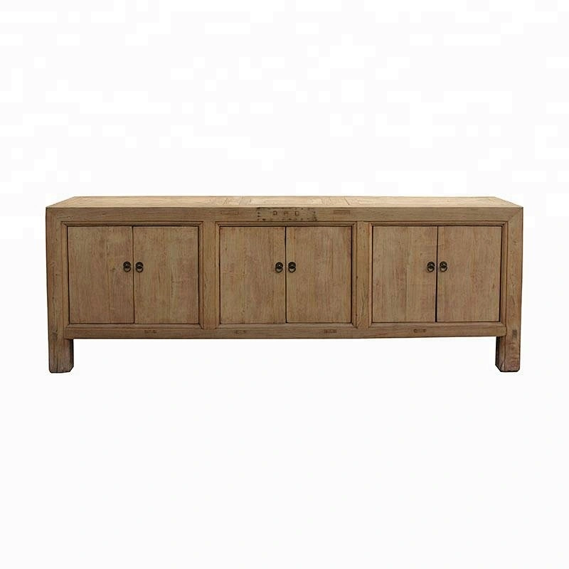 chinese antique rustic reclaimed elm wood storage buffet furniture for wholesale