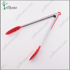 3 pcs Food Grade Heat Resistance Silicone Stainless Steel Food Tong Set