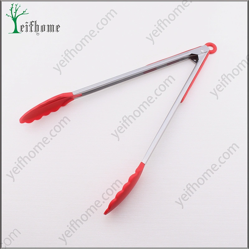 3 pcs Food Grade Heat Resistance Silicone Stainless Steel Food Tong Set