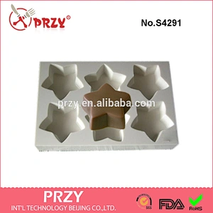 S4291 Star shape soap tray mold silicone molds for soap making handmade soap loaf mold
