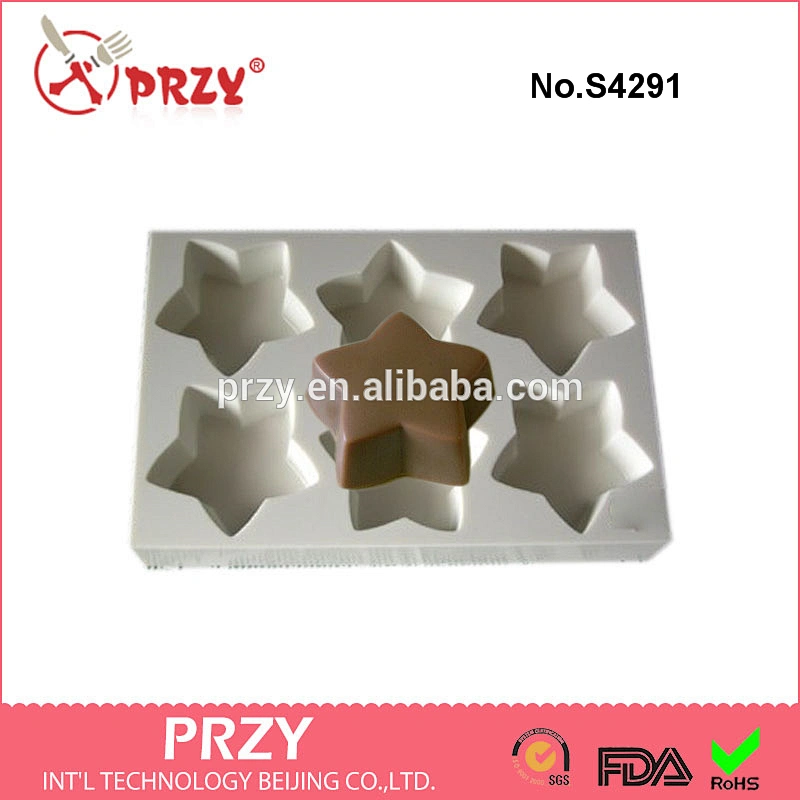 S4291 Star shape soap tray mold silicone molds for soap making handmade soap loaf mold