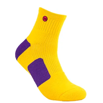 Cotton jacquard pile sport basketball socks
