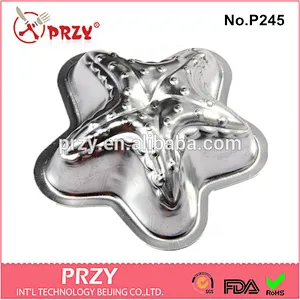 P245 PRZY High quality aluminum foil star shaped cake pan