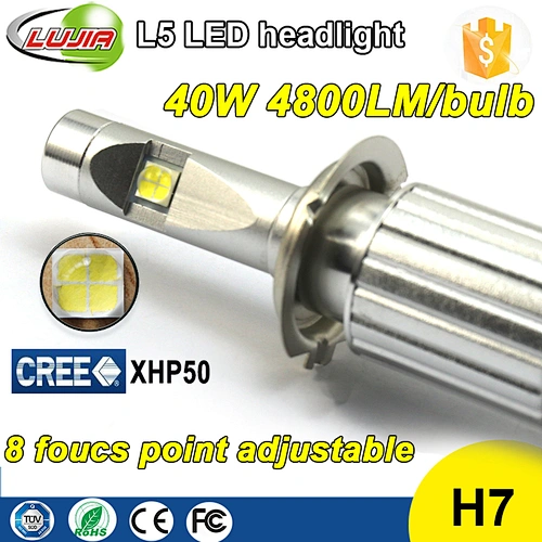 Newest High power 6000K Car LED Headlight bulb PX26D 3 years warranty /Crees XHP50 40w H7 LED car Headlight Conversion kits