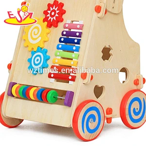 wholesale high quality wooden baby walker outdoor wooden baby walker W16E052