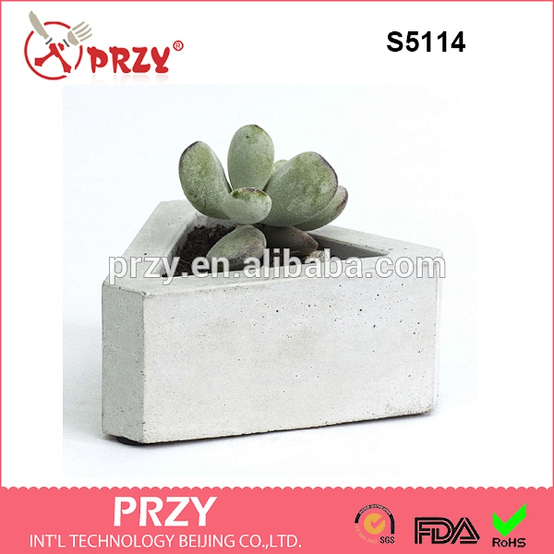 S5114 silicone molds Triangle combination of miniature flower machine multi - meat cement 3d pot personalized creative mold