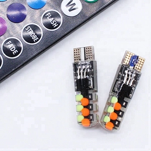Lightech wholesale 12V RGB Flashing Auto Light Canbus T10 LED Bulbs
