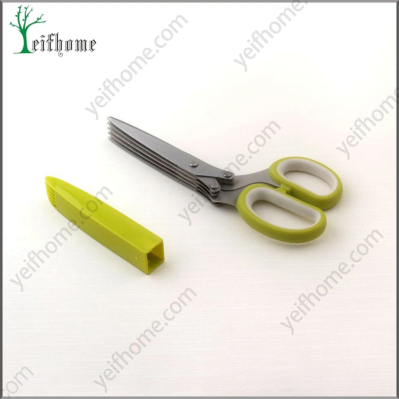 Newly Design Utility Stainless Steel 5 blade Herb Scissors