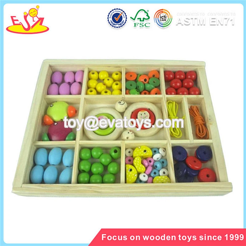 Wholesale new design lovely doll pendant kids wooden beaded toy W11E022