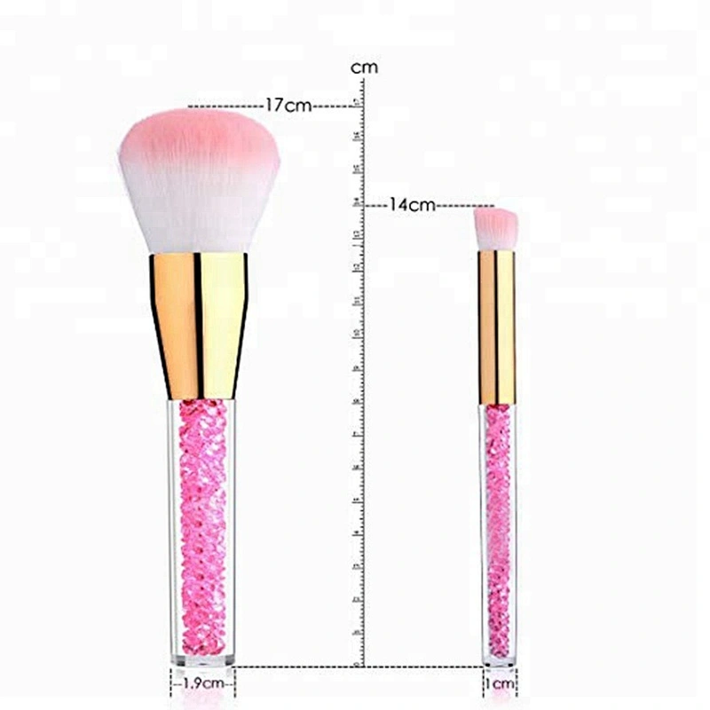 6 piece cosmetic brushes synthetic kabuki professional colorful custom logo makeup brushes set