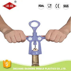 Multifunctional plastic bottle opener cork screw red wine opener