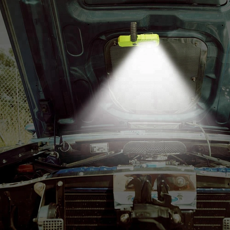 Portable 4AA Battery operated 250 Lumen COB LED Car Inspection Work Lamp Working Light  Magnetic Base