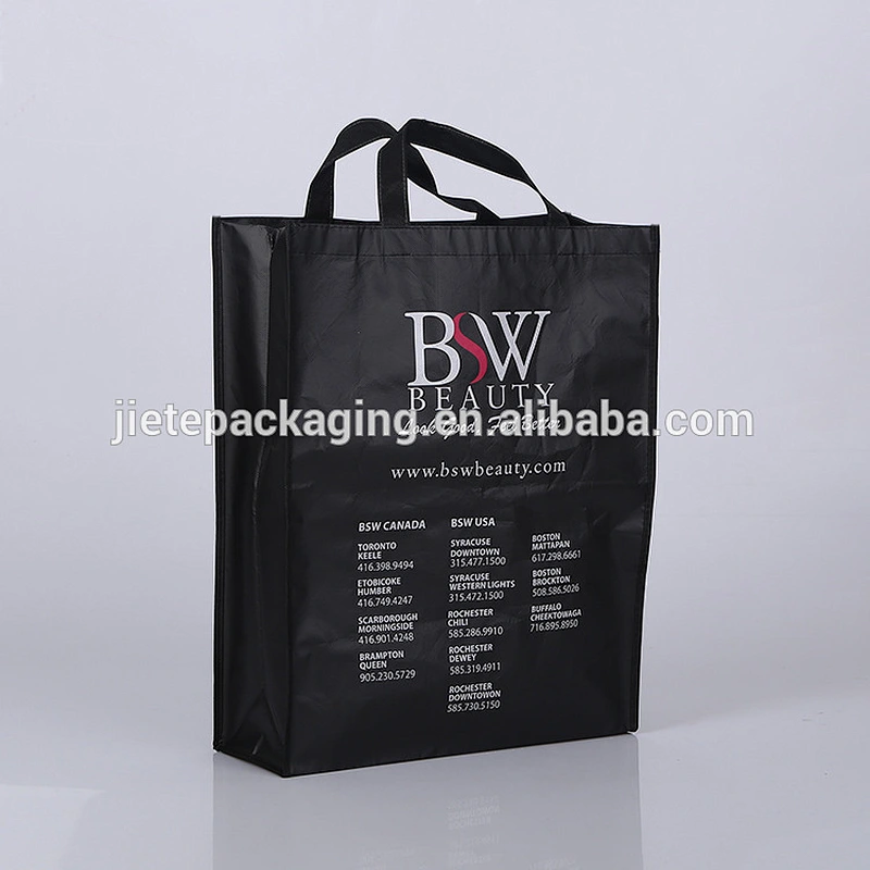 custom black pp non woven promotional shopping bag with logo cheap price