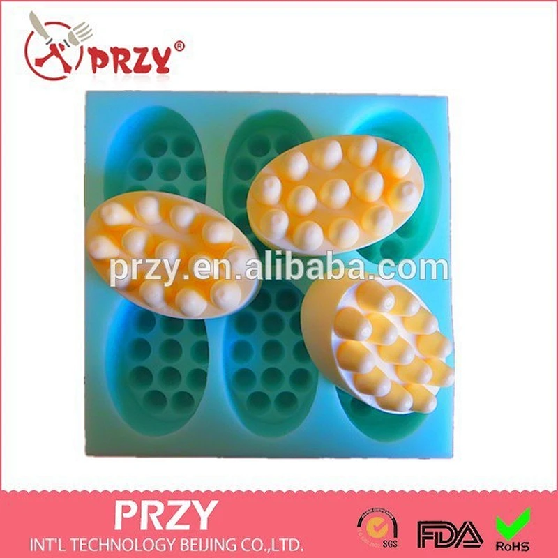 6 hole massage silicone soap mold handmade silicone molds soap loaf mold