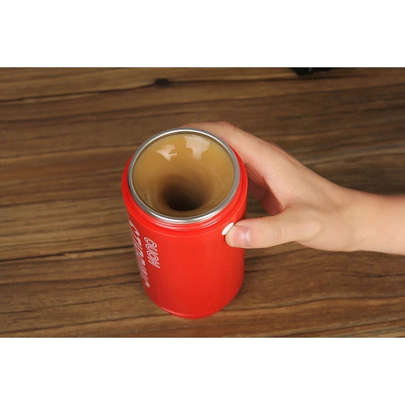 wholesale price cola shape 250ml Lazy Self Stirring Mug Auto Mixing Tea self stirring coffee mug with handle Office Home Gifts