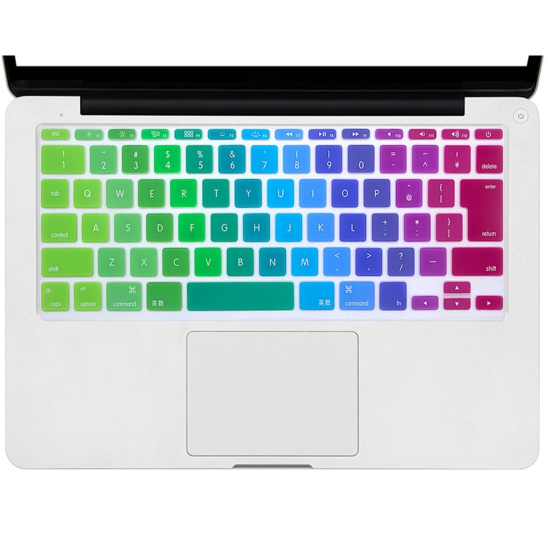 Rainbow Custom laptop skins English keyboard cover waterproof keyboard protector For Macbook Air 11