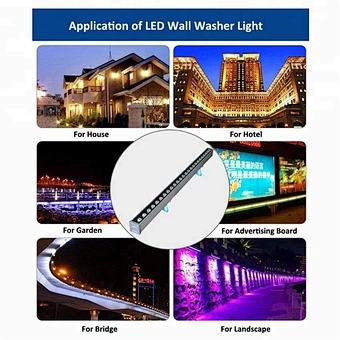 Outdoor Project Lighting Warm white 36 watt led wall washer 1 meter