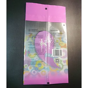 Custom pink self-styled PE bag for bath towel, breast pad, toilet cushion packaging