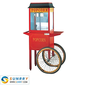 Commercial automatic caramel making air popping professional popcorn machine with cart