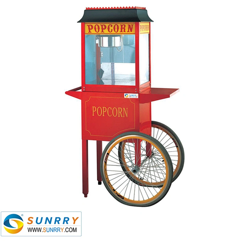 Commercial automatic caramel making air popping professional popcorn machine with cart