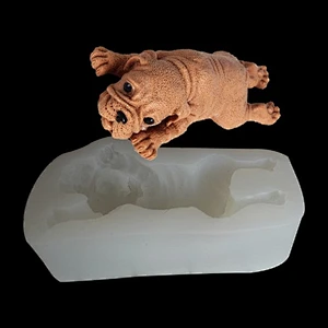 2 Size Dirty dog 3D Shar Pei Dog Mousse Cake Silicone Mould for Fondant Chocolate Candy Mold