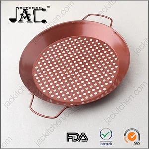 New High Quality Copper Nonstick Round Grill Wok