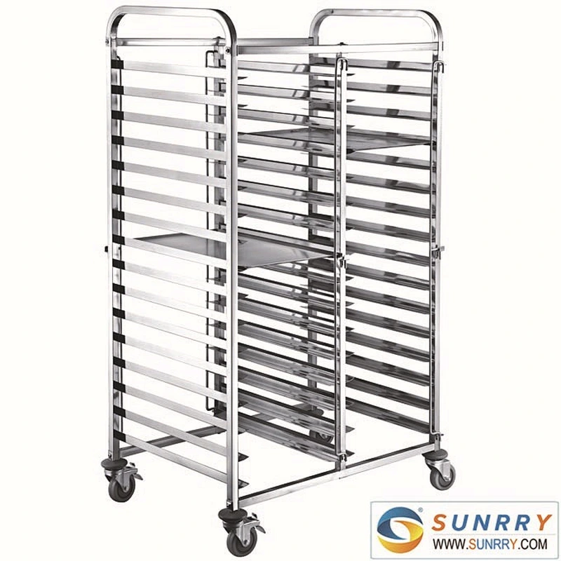 New Style stainless Steel Bakery Bread Racks And Folding Trolley Cart With Adjustable Wheels