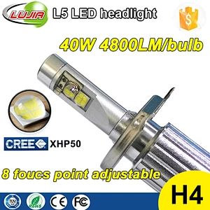 High power led headlight 4300K 5000k 6000K 40w XHP50 super bright led headlight bulb h4 led