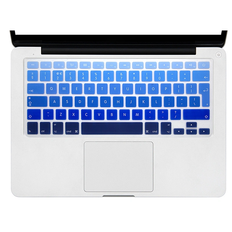 Accept Custom keyboard skins Rainbow English Silicone Keyboard Skin Cover for Macbook Air Pro 13