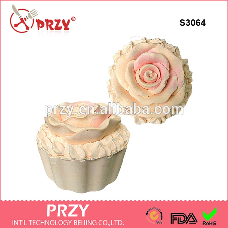 S3064 3d rose Cake Silicone Nonstick Baking Mold for Soap and Bread