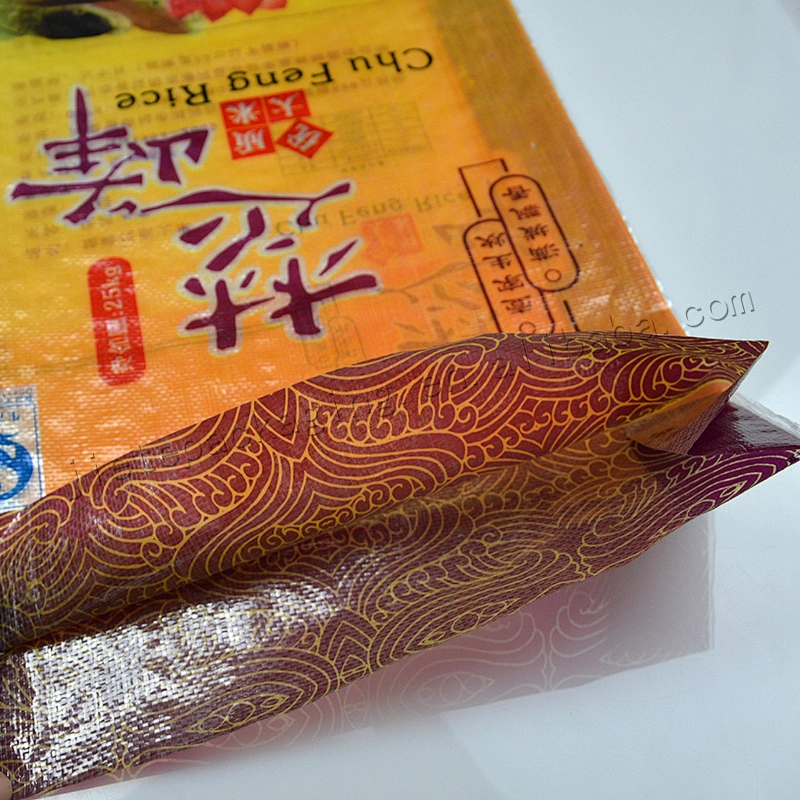 Customized transparent plastic bopp laminated pp woven rice 20kg bag