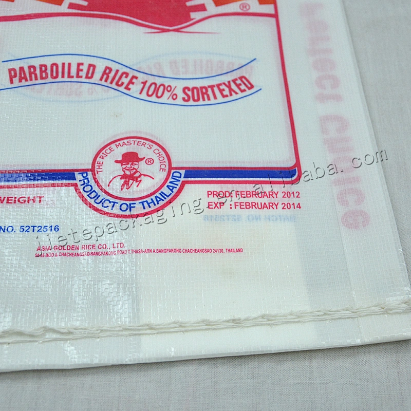 High quality wholesale customized reusable pp woven rice packaging bag