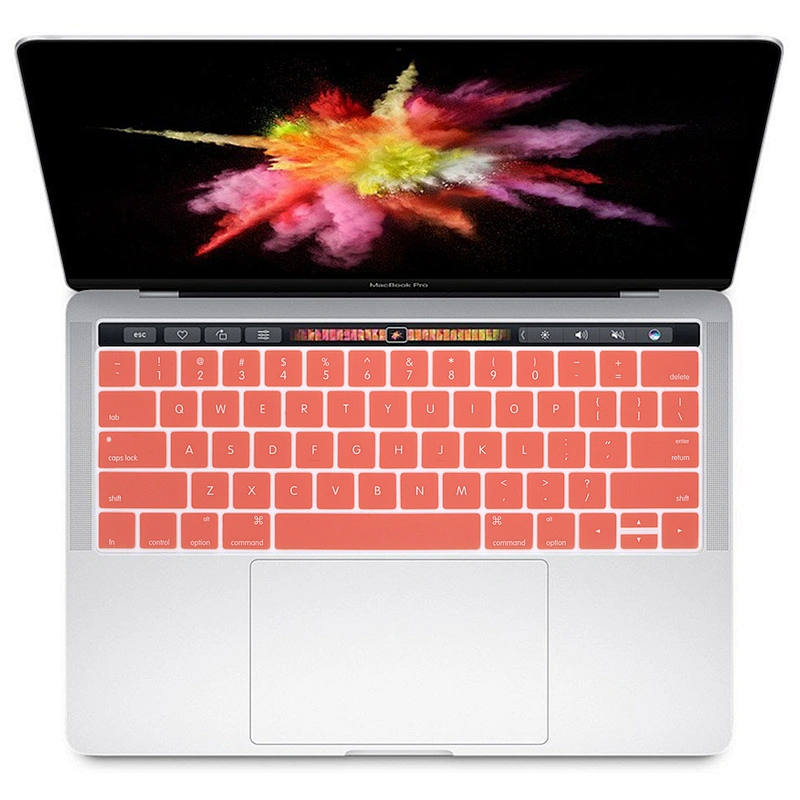 Cream Color Silicone Keyboard Covers Keypad Skins Protector For Mac book Pro 13