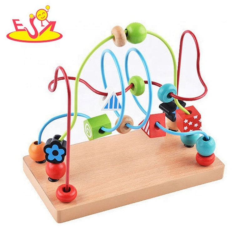2018 Hot sale educational wooden busy beads toys for toddlers W11B209