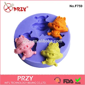 3 Frog Silicone Candy Cake Mold factory price for sale