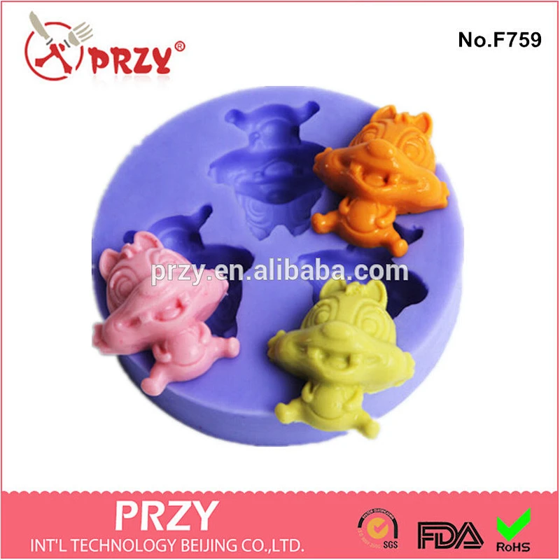 3 Frog Silicone Candy Cake Mold factory price for sale