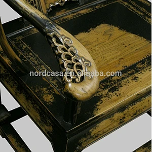 chinese office double color wooden armchair