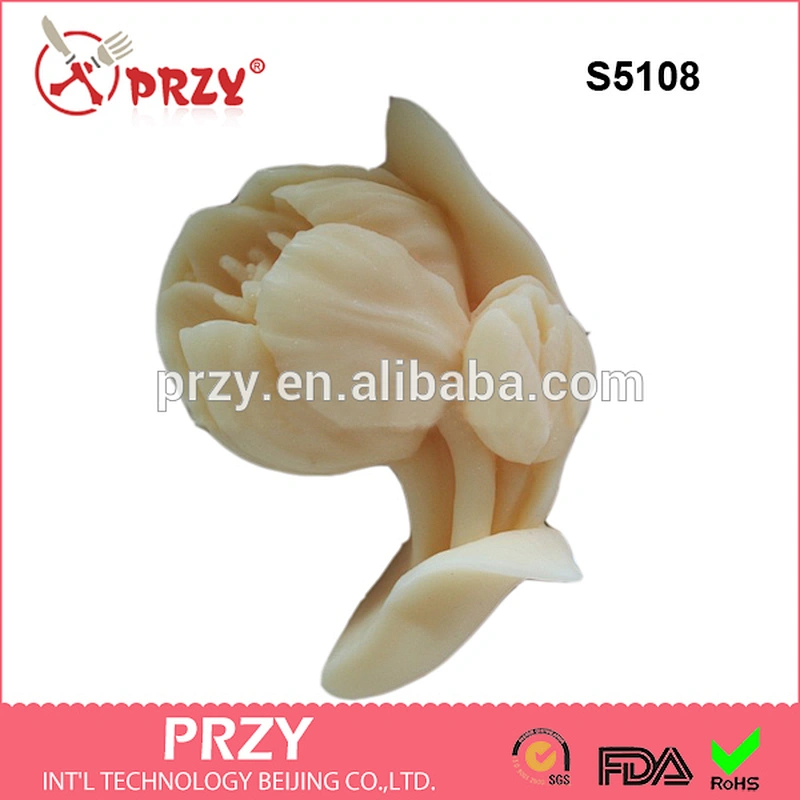S5108 tulip 3d silicone soap mold silicone candle mold handmade silicone molds