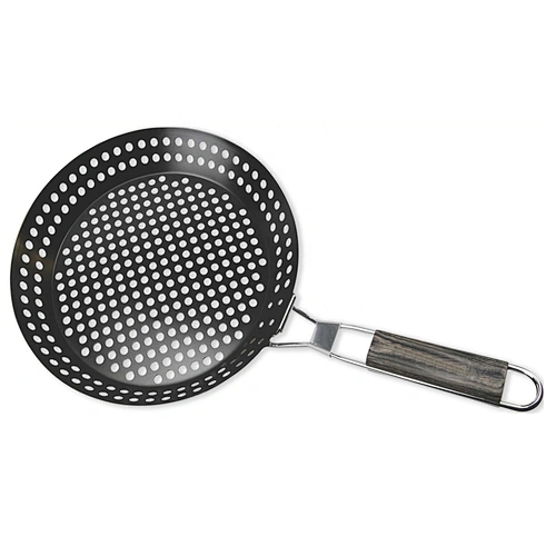 Cheap price Non Stick BBQ Skillet Basket for outdoor Barbecue