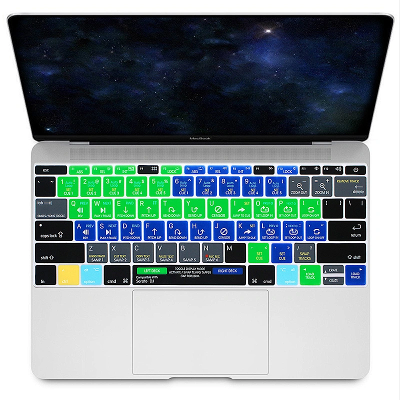 My Ali baba Hot Selling For Mac OSX Illustrator AI Davinci Reslove Silicone Shortcuts Keyboard Cover for mac retina 12 keyboard