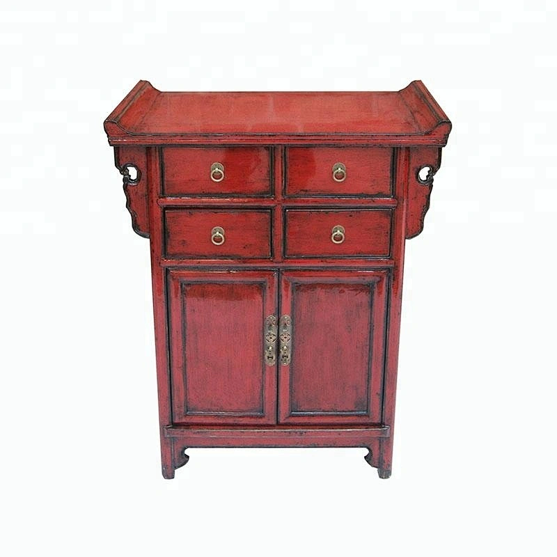 chinese antique oriental lacquer wooden storage chest cabinet furniture