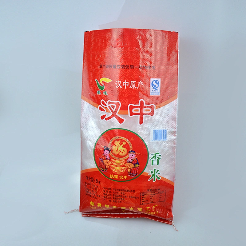 Customized high quality printing bopp laminated pp bulk rice packing bag 5kg
