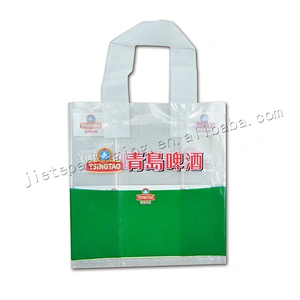 Customized size and design white pe shopping plastic bag