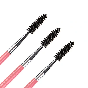 Wholesale cosmetic tools private label makeup brush wood eyelash extension brush