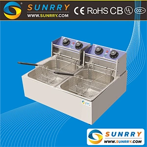 Twins tank 2 basket 6L*2 henny penny machine chicken and potato chips pressure fryer with temperature limiter